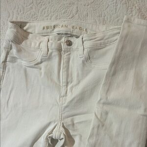 American Eagle Outfitters Women's Cream Skinny Jeans